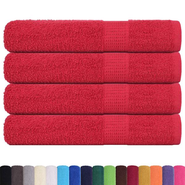 Saunatücher FROGN 4 Stk. Rot 80x200 cm 360 g/m²