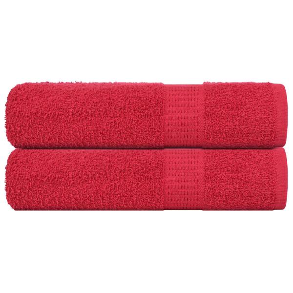 ARDEBO.de - Duschtücher FROGN 2 Stk. Rot 70x140 cm 360 g/m²