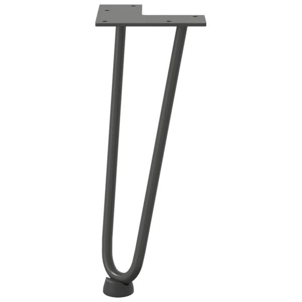 Haarnadelbeine für Couchtisch 4 Stk. Anthrazit 30 cm Massivstahl