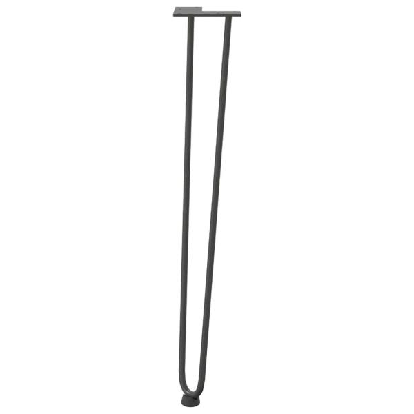 Haarnadelbeine für Konsolentische 4 Stk. Anthrazit 72 cm Massivstahl