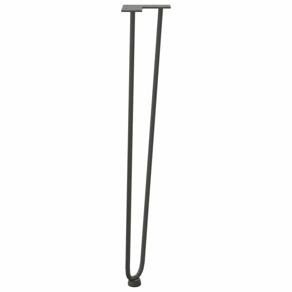Haarnadelbeine für Konsolentische 4 Stk. Anthrazit 72 cm Massivstahl