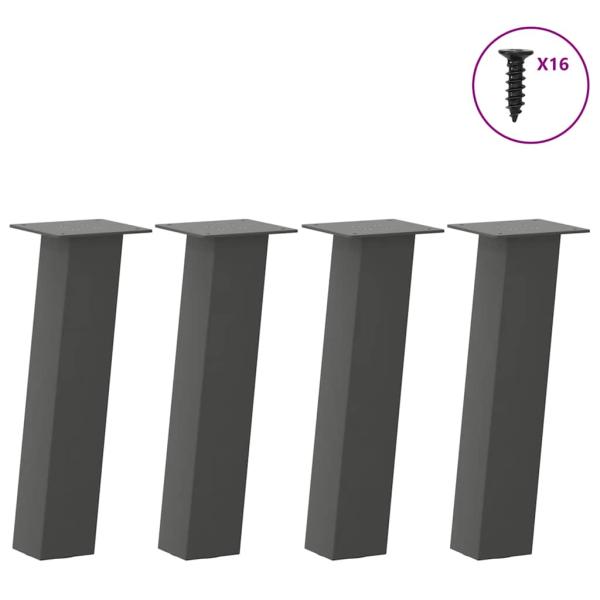 ARDEBO.de - Couchtischbeine 4 Stk. Anthrazit 30 cm Stahl