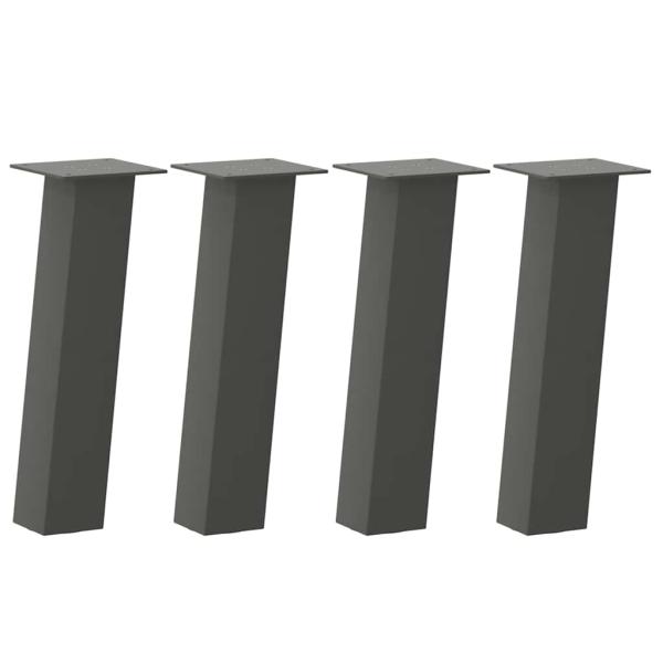 Couchtischbeine 4 Stk. Anthrazit 30 cm Stahl