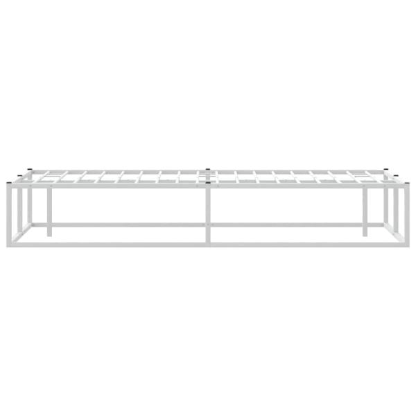 Bettgestell ohne Matratze Weiß 140x200 cm Metall