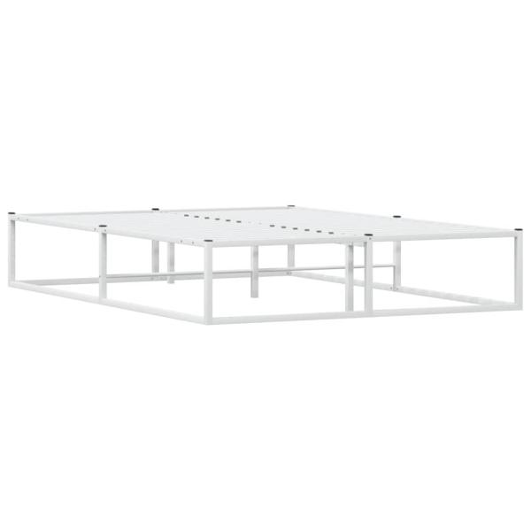 Bettgestell ohne Matratze Weiß 140x200 cm Metall