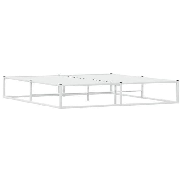 Bettgestell ohne Matratze Weiß 180x200 cm Metall