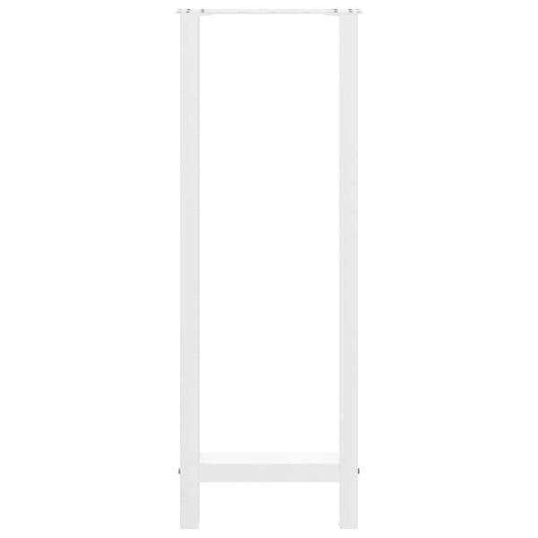 Bartischbeine Weiß 2 Stk. 50x(110-111) cm Stahl