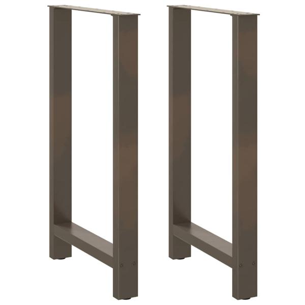 ARDEBO.de - Bartischbeine Naturstahl 2 Stk. 60x(100-101) cm Stahl