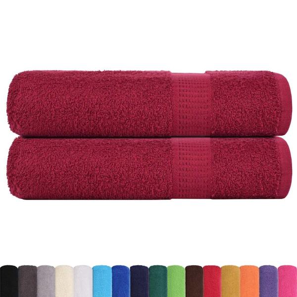 Badetücher FROGN 2 Stk. Bordeaux 100x150 cm 360 g/m²