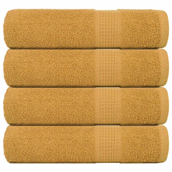 ARDEBO.de - Duschtücher FROGN 4 Stk. Gold 70x140 cm 360 g/m²