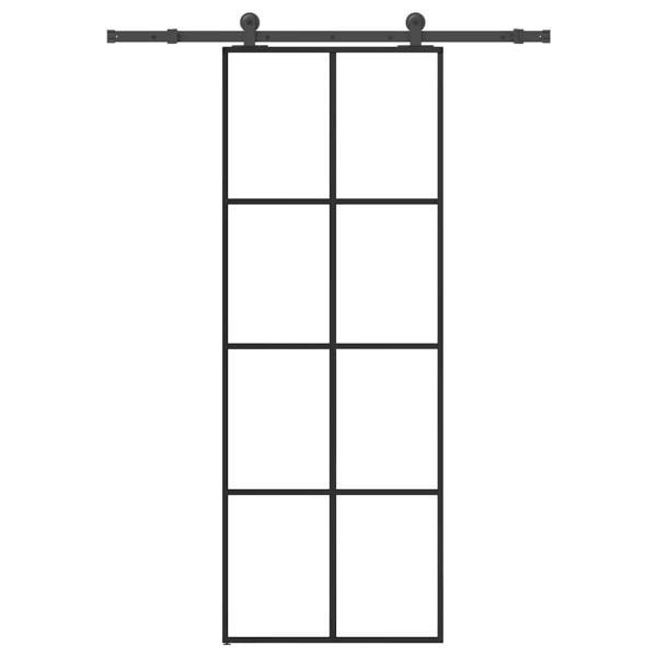 ARDEBO.de - Schiebetür mit Beschlag 76x205 cm ESG-Glas & Aluminium