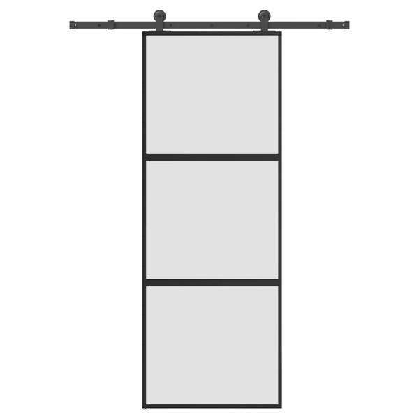 ARDEBO.de - Schiebetür mit Beschlag 76x205 cm Hartglas & Aluminium