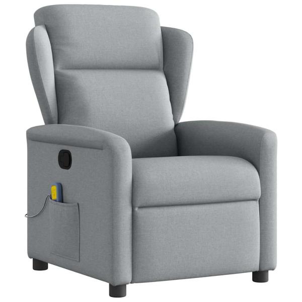 ARDEBO.de - Massagesessel Hellgrau Stoff
