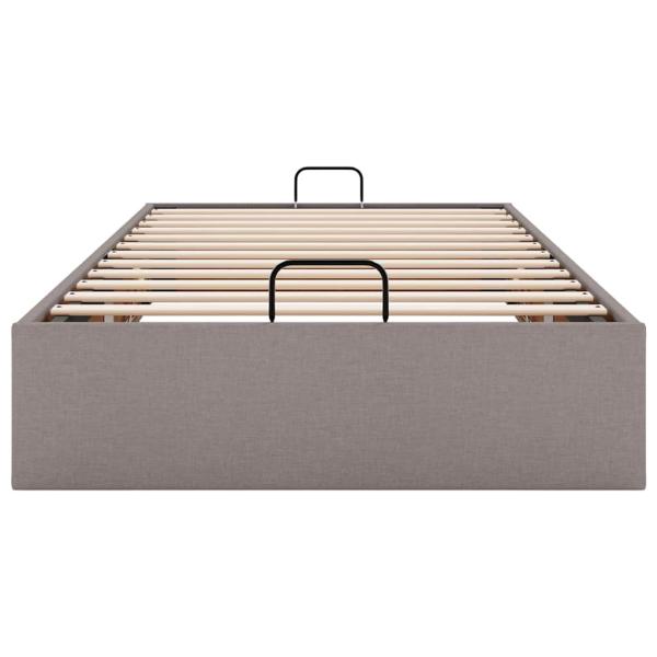 Ottoman-Bett ohne Matratze Taupe 80x200 cm Stoff