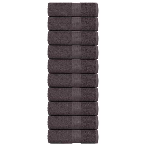 ARDEBO.de - Gästetücher FROGN 10 Stk. Anthrazit 30x50 cm 360 g/m²