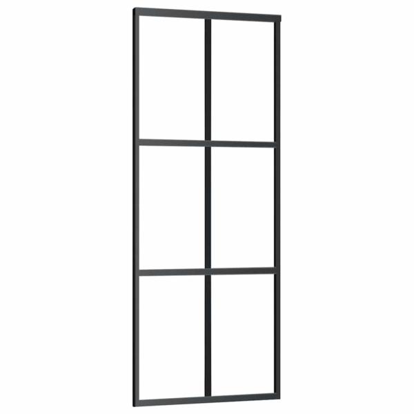 Schiebetür mit Beschlag 76x205 cm ESG-Glas & Aluminium