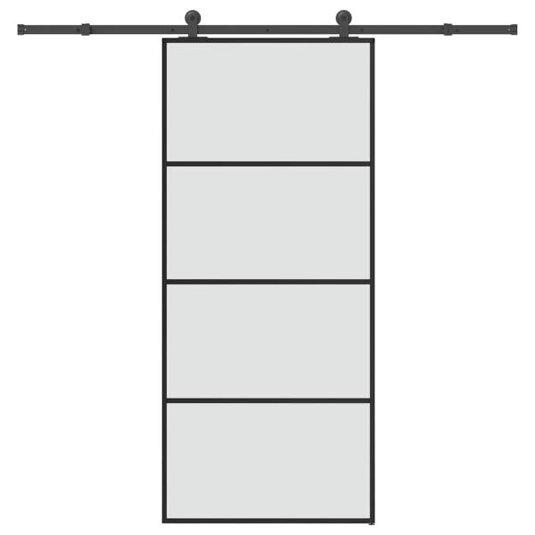 ARDEBO.de - Schiebetür mit Beschlag 90x205 cm ESG-Glas & Aluminium
