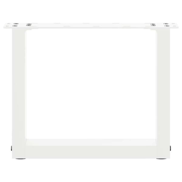 Couchtischbeine U-Form 2 Stk. Weiß 40x(30-31) cm Stahl