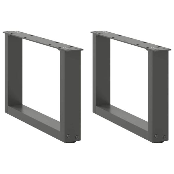 ARDEBO.de - Couchtischbeine U-Form 2 Stk. Anthrazit 50x(30-31) cm Stahl