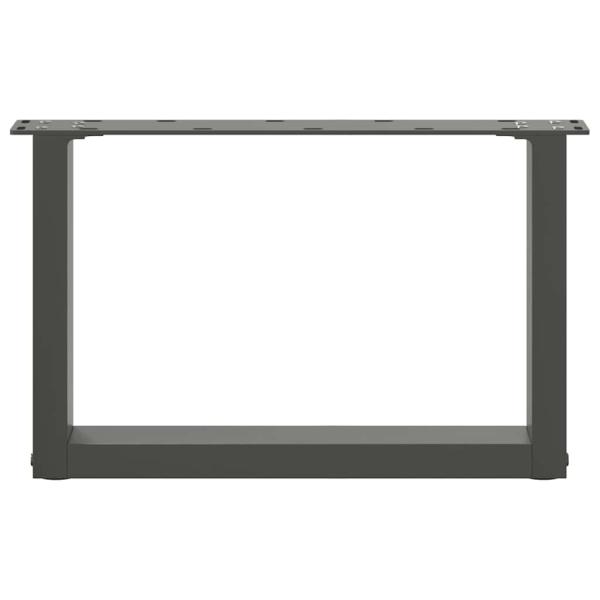 Couchtischbeine U-Form 2 Stk. Anthrazit 50x(30-31) cm Stahl