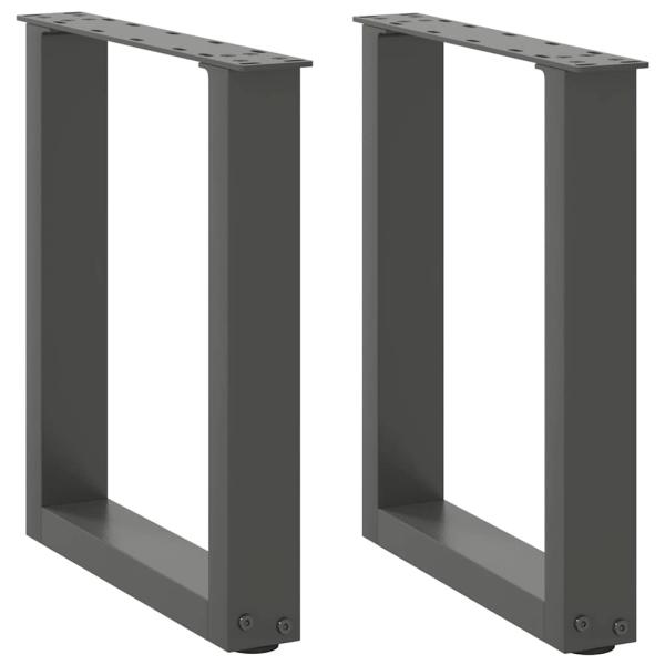 ARDEBO.de - Couchtischbeine U-Form 2 Stk. Anthrazit 28x(42-43) cm Stahl