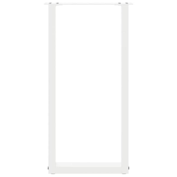 Konsolentischbeine U-Form 2 Stk. Weiß 38x(72-73) cm Stahl