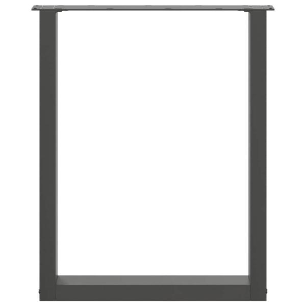 Esstischbeine U-Form 2 Stk. Schwarz 70x(72-73) cm Stahl