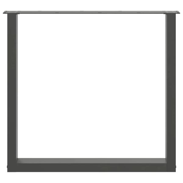 Esstischbeine U-Form 2 Stk. Anthrazit 80x(72-73) cm Stahl