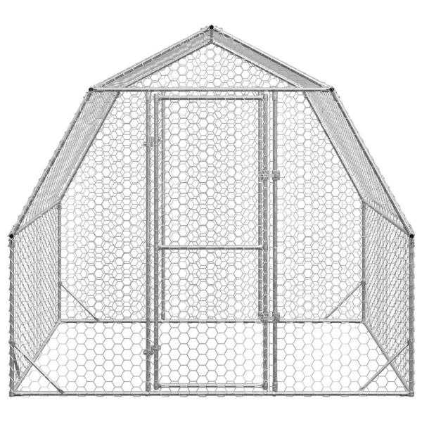 Hühnerstall 2,5x2x2,25 m Verzinkter Stahl