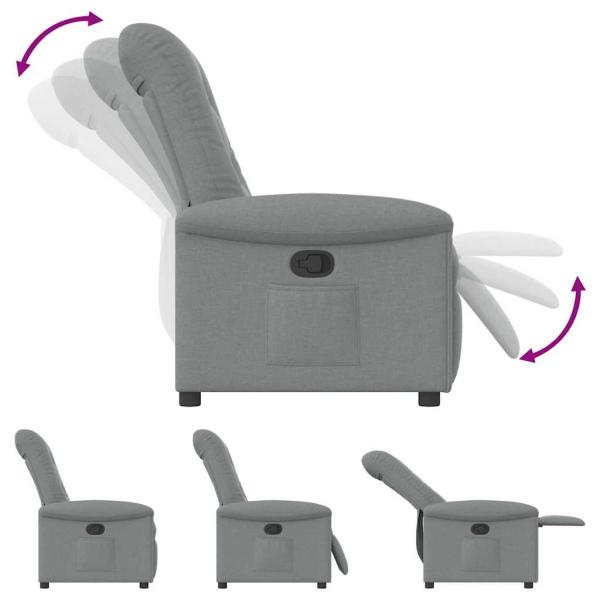 Relaxsessel Hellgrau Stoff