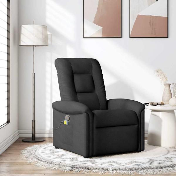 ARDEBO.de - Massagesessel Schwarz Stoff