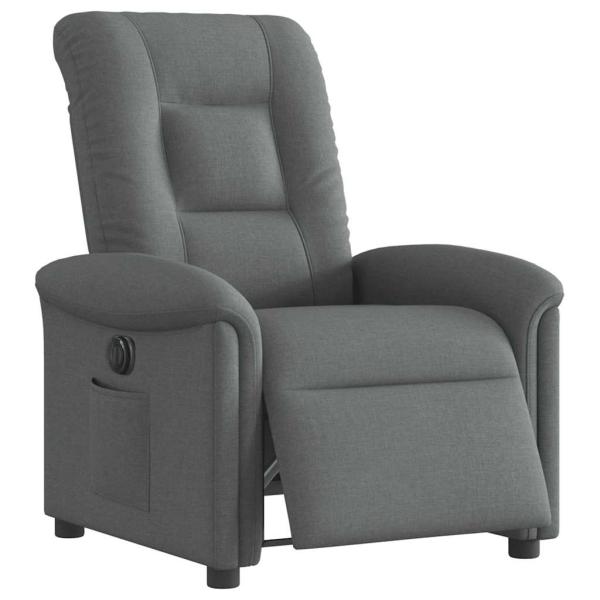 Relaxsessel Elektrisch Dunkelgrau Stoff