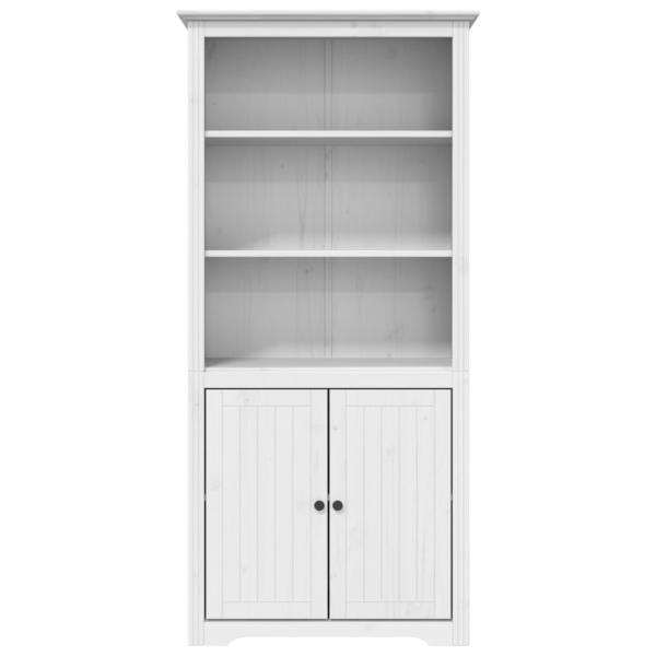 Bücherregal BODO Weiß 82x40x173 cm Massivholz Kiefer