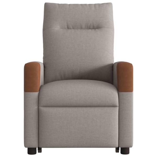 Relaxsessel mit Aufstehhilfe Taupe Stoff