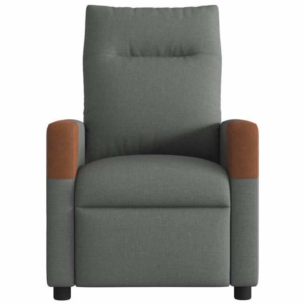 Massagesessel Elektrisch Dunkelgrau Stoff