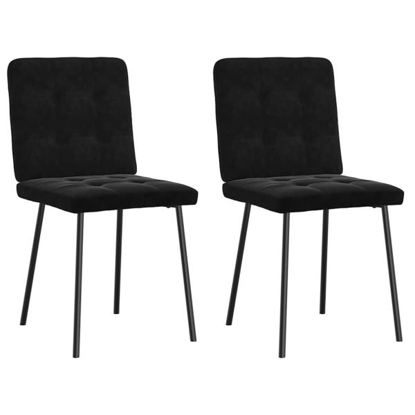 ARDEBO.de - Esszimmerstühle 2 Stk. Schwarz Samt