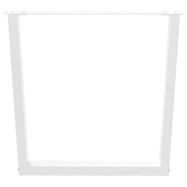 Esstisch Beine V-Form 3 Stück Weiß 80x(72-73,3) cm Stahl