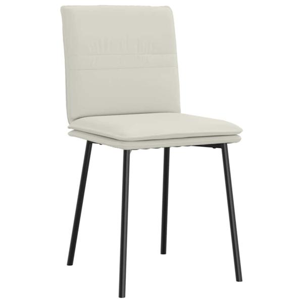 Esszimmerstühle 4 Stk. Creme Samt