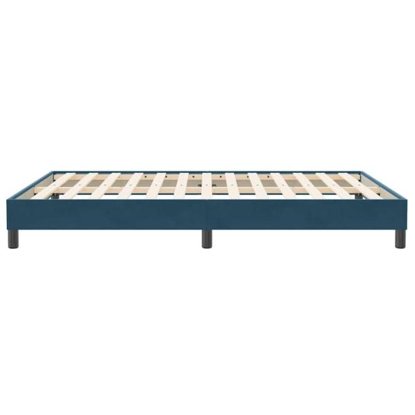 Bettgestell ohne Matratze Dunkelblau 140x210 cm Samt