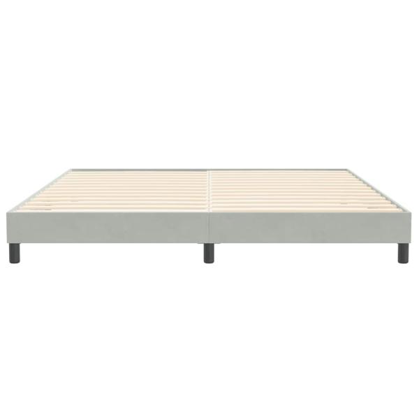 Bettgestell ohne Matratze Hellgrau 200x210 cm Samt