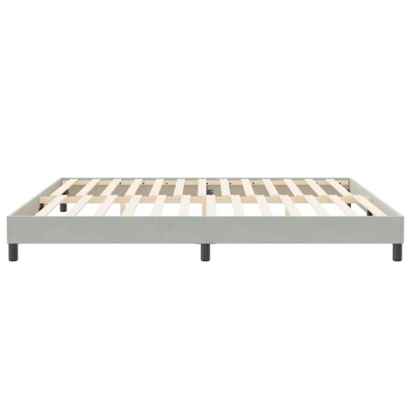 Bettgestell ohne Matratze Hellgrau 200x210 cm Samt