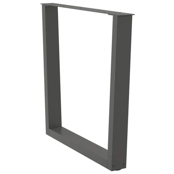 Esstisch Beine V-Form 2 Stück Anthrazit 80x(72-73,3) cm Stahl