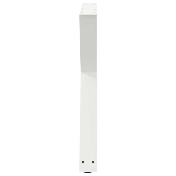Esstisch Beine 2 Stück Weiß 80x(72-73,3) cm Stahl