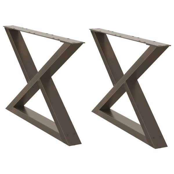 Couchtischbeine 2 Stk. Naturstahl 70x(42-43,3) cm Stahl