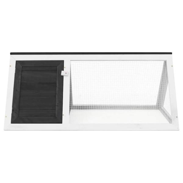 Kleintier-/Kaninchenstall Grau Holz