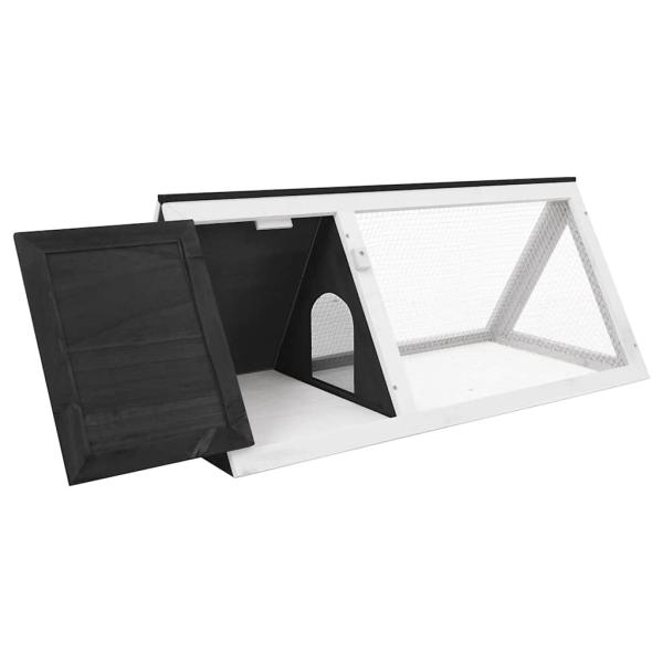 Kleintier-/Kaninchenstall Grau Holz