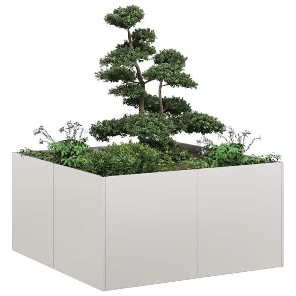 ARDEBO.de - Pflanzkübel 80x80x40 cm Edelstahl