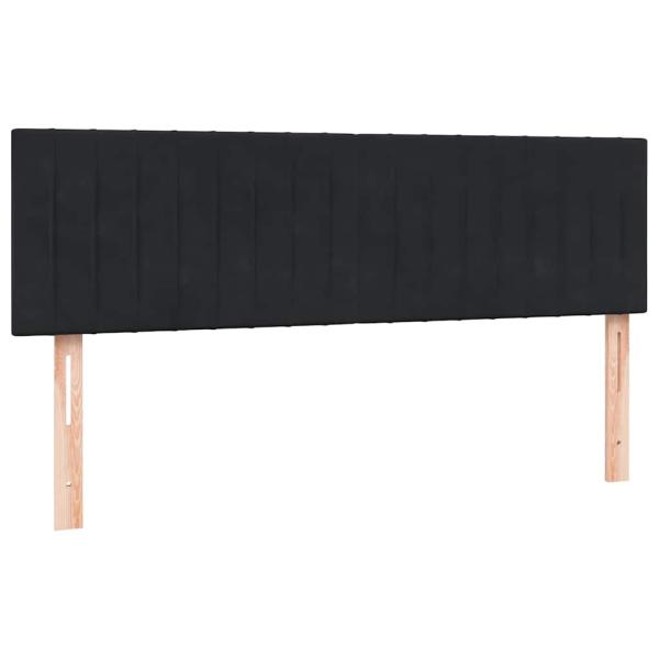 Boxspringbett mit Matratze Schwarz 160x210 cm Samt