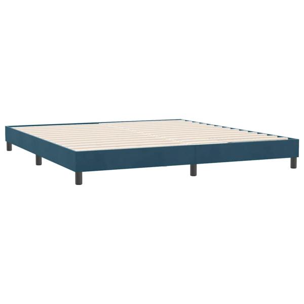 Boxspringbett ohne Matratze Dunkelblau 180x210 cm Samt