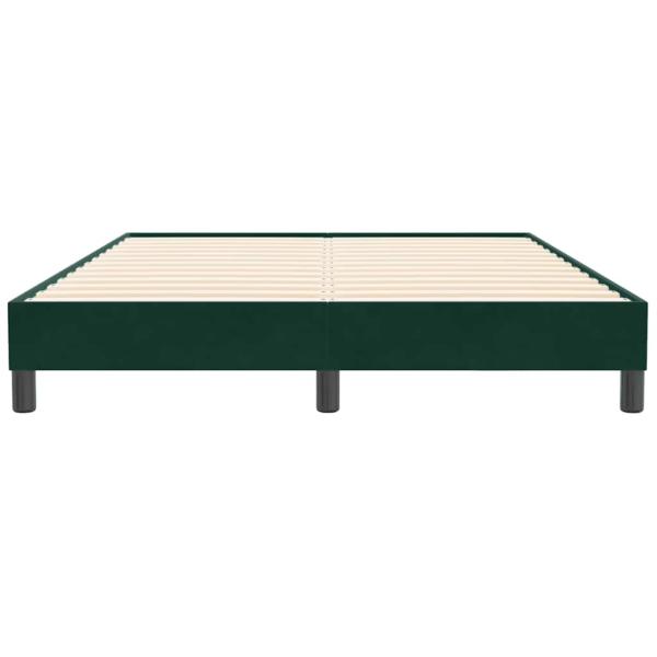 Boxspringbett ohne Matratze Dunkelgrün 160x210 cm Samt